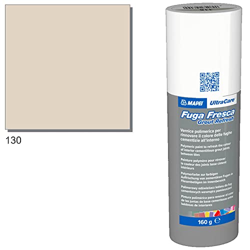 MAPEI Ultracare FUGA Fresca Fresh Escape 130 Jasmine Polymer Paint to Renew The Color of Cement Joints Bottle 160 gr.