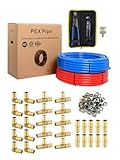 EFIELD 1/2 Inch 2x 300 ft Pex-b Pipe Red and Blue(600ft in Total), 30 Pcs 1/2