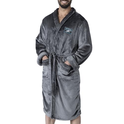 Northwest NFL Philadelphia Eagles Silk Touch Bath Robe Large/X-Large Rollout Charcoal
