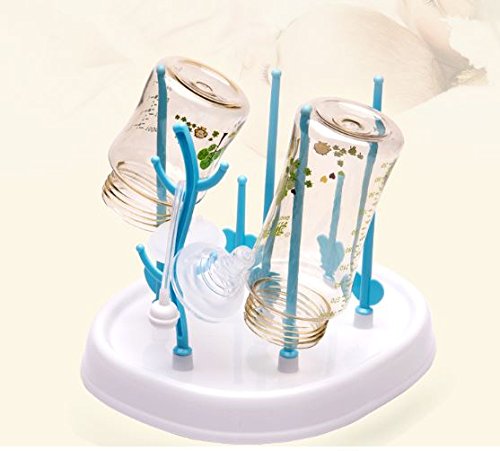 SYGA Baby Bottle Drying Rack Plastic Demountable Dustproof Branch for Baby Bottle Nipple Straw(White) 1