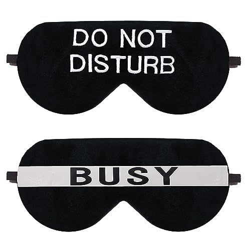 Nitsha Fabric Super Smooth Sleeping Eye Mask And Blind Fold Eye Shade With Funny Quotes (Mask-190-191),Black