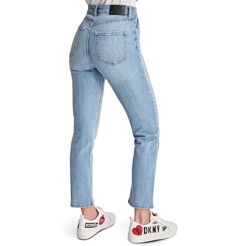 DKNY Women's Slim Straight Crop Jeans4