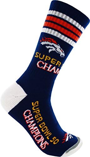 Denver Broncos 2015 Super Bowl 50 Champions Socks (Medium)