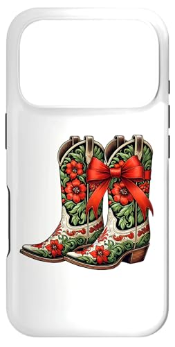Howdy Christmas Cowgirl Xmas Red Cowboy Boots Howdy Holidays X}zP[X iPhone 17 Pro p