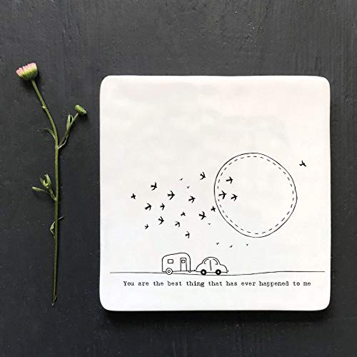 East of India Porcelain Square Coaster Keepsake - Best Thing