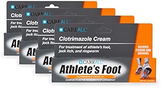 (4 Pack) CareALL® 1.0 oz. Clotrimazole Antifungal Cream 1%, Cures Most Athlete’s Foot, Jock Itch and Ringworm