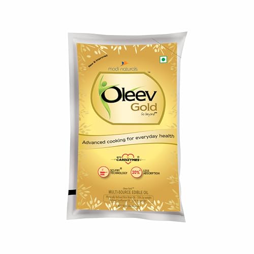 Oleev Gold Multi-Source oil | Blend of Rice Bran & Sunflower oil | Cooking oil | Upto 20% Less Absorption | Advance Cooking for Everyday Health 1L Pouch (B0D9M919QD) Amazon Price History, Amazon Price Tracker