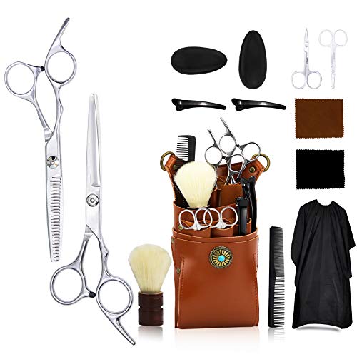 Hair Cutting Scissors Set Hairdressing Tool with Exquisite Haircut Package for Barber Salon Home 13 Pack