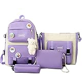 Ein Kombi-Set besteht aus einem Rucksack, einem Federmäppchen, einer Umhängetasche und einer Tragetasche. Rucksack kann für Bücher, Wasserflaschen, Regenschirme usw. verwendet werden. Umhängetasche kann für Snacks, Essen, Mittagessen, Obst usw. verwendet werden. Federmäppchen können zum Aufbewahren von Bleistiften, Stiften, Radiergummis, Linealen usw. verwendet werden.