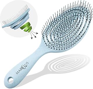 marQus Detangle Hair Brush women and men, Exclusive Ultra-soft bending Bristles and Body - Glide Through Tangles With Ease For All Hair Types - Women, Men, Wet And Dry Hair, 1pcs Arctic Brush