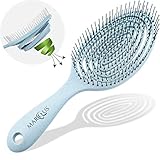 cepillo para cabello de cerdas naturales MENOS DAÑO Y TIEMPO: El diseño semi-ventilado ayuda a eliminar la humedad rápidamente. Las cerdas suaves y antiestáticas desenredan con suavidad. Ayuda a los aceites naturales del cuero cabelludo para obtener resultados brillantes y saludables.