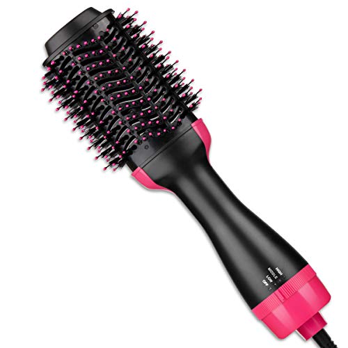 Hair Dryer Brush Hot Air Brush - 4 in 1 Hair Dryer and Volumizer Brush Curler Hot Hair Comb Styling Brush and Negative Ionic Salon Hair Straightener Curler 01