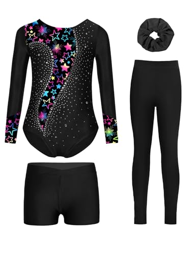 Tenue gym danse et patinage pour fille avec justo corps strassé et leggings de sport