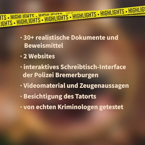 Stadtkrimis Exit Escape Stadtführung MAGNIFICUM Mordversuch unter Freunden: Das Dinner – Einsteiger-Krimispiel für Erwachsene | Detektivspiel mit Fallakte & digitalen Hinweisen (Keine App) | 1–6 Personen