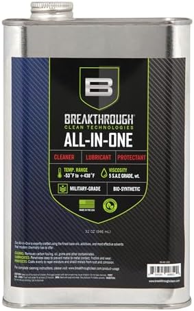 Breakthrough Clean All-in-One (CLP) Cleaner - Battle Born Bio-Synthetic Gun Cleaning Lubricant and Oil Protectant - Perfect for Handguns and Rifles - 32oz Spray Bottle