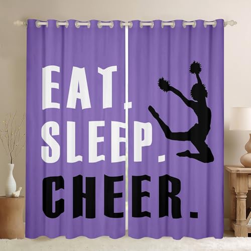 Feelyou Cheer Ombre Purple Blackout Curtains 2 Panels 42x63