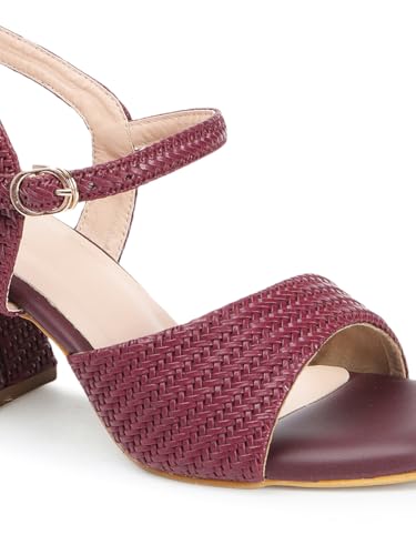 Image of Carlton London Women Stylish Fashion Embellished Sandals for Outdoor, Party, Wedding and Holidays with Block Heels