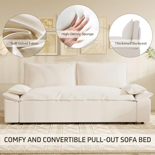 Upyooe 70.1 Inch Futon Sofa Bed Queen Size, Pull Out Bed thumb #3