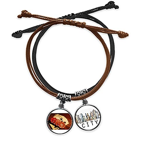 Bracelet corde et cuir Sidi par Red Chip Paris avec photo personnalisée