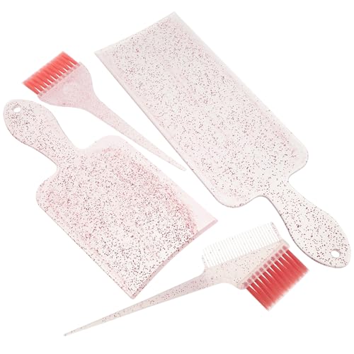 Alipis Kit de Resaltado para Teñir Cabello 4 Piezas Cepillo y Peine para Resaltar, Tablero para Aplicar Tinte Portátil, Herramienta Profesional para Uso en Salón y Hogar