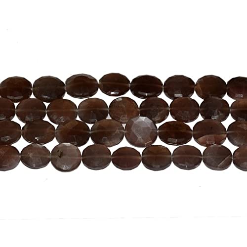 Pierre de lune chocolat facettée LKBEADS perles briolettes 10mm 12mm pour fil bijoux diy