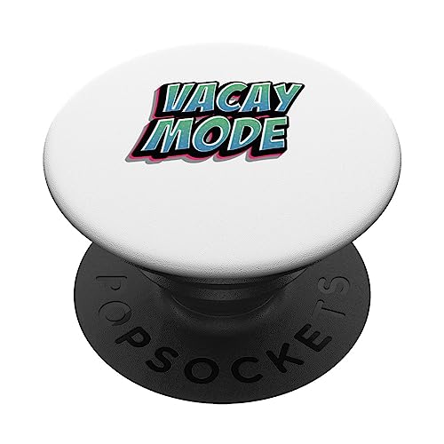 Sunshine Summer Palm Trees Beach Vibes vacay mode PopSockets Swappable PopGrip, Black