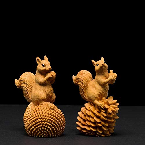 Petit écureuil en sculpture artisanale, idée cadeau déco originale