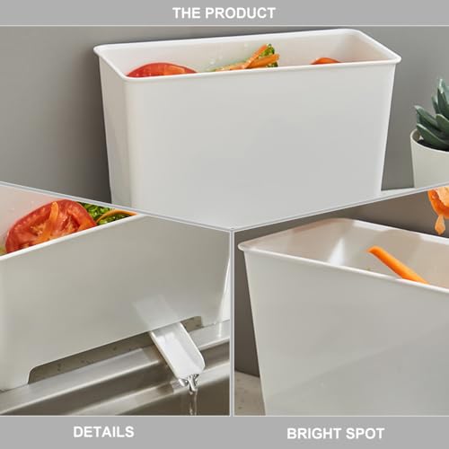 2 piezas bote de basura plástico para cocina rectangulares miniatura 7