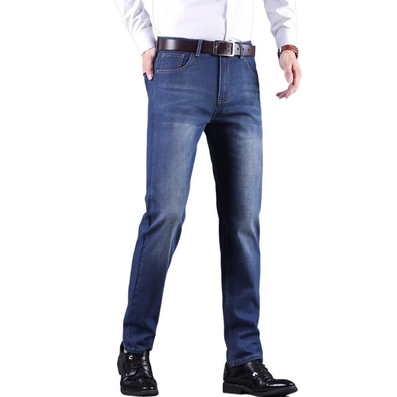 Autumn and Winter Straight Leg Jeans Casual Jeans Basic Jeans Solid Color(37)3