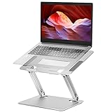Soporte Portátil 10-17', Soporte Portatil Mesa Plegable Ventilado Soporte Ordenador Portátil de Aluminio con Altura Ajustable Portátil Elevador Portatil Laptop Stand para MacBook Lenovo HP PC