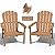 nevilywood Stackable Adirondack Chair - All-Weather HDPE Outdoor Patio Chair - Durable and Space -Saving Design for Easy Storage - Ideal for Porch, Lawn, or Garden-Teak