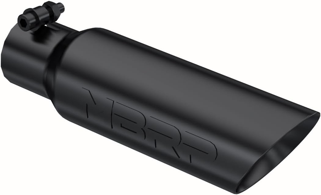 MBRP Universal Tip 3.5 O.D. Dual Wall Angled 2.5 inlet 12 length - Black Finish