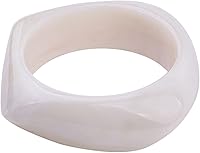 Caiyao Colorful Acrylic Resin Tortoiseshell Bangle Bracelet - Vintage Wide Geometric Cuff for Women & Teens