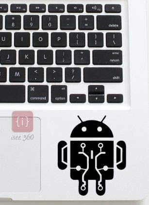 ISEE 360® Android Robo Laptop Sticker Black Size (10cm x6cm) (B07QR81H6Q) Amazon Price History, Amazon Price Tracker