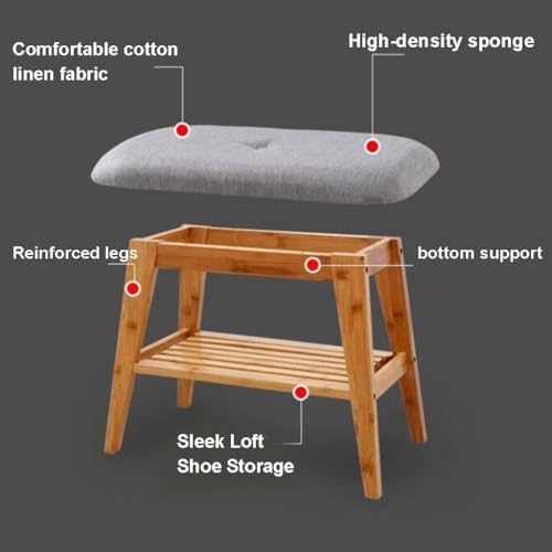 Étagère à chaussures robuste avec banc de rangement long 90cm