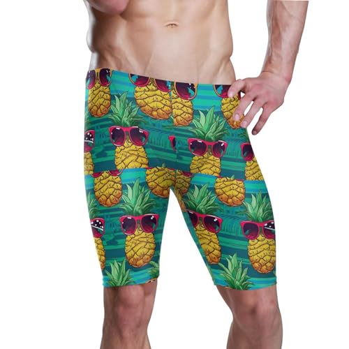 UMIRIKO Pineapple Cooler Glasses Swim Jammers for Men Athletic Durable S B0401044