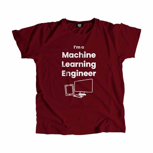 T-shirt haut de gamme Machine Learning Engineer bordeaux en coton doux unisexe