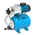 LEO 1.5HP Shallow Well Pump with Pressure Tank,1200GPH NSF Certification for Drinking Water Safety,115V,Stainless Steel Irrigation Jet Pump Automatic Booster Pump for Home, Garden, Lawn