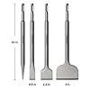 SDS Chisel Set, Firecore 4pcs Tile Removal Chisel Bits for SDS Plus Rotary Hammer Drill Attachments, Alloy Steel Shovel for Demolition Chipping Grooving Scaling Removing Cement Thinset Mortar Vinyl