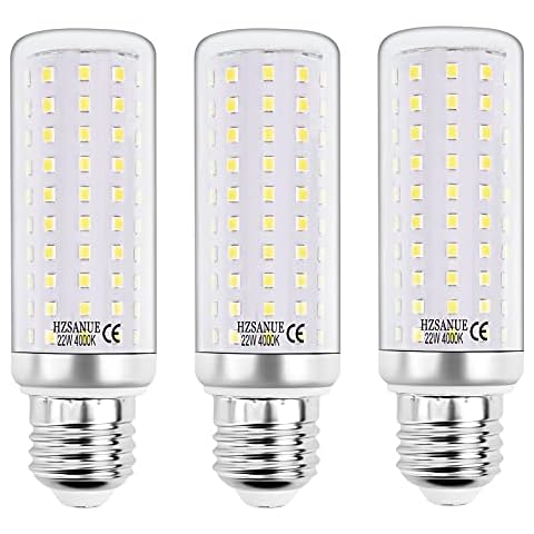 3 Pack HZSANUE LED Maíz Bombilla 22W Cover
