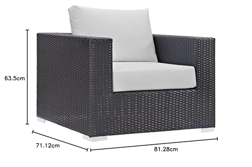 Image of OUTLIVING Outdoor 2 Seater Sofa Set with Center Table | Patio Furniture Balcony Sofa Sets | Wicker Rattan Garden Sofa Set with Cushion for Outdoor Garden - (Black)
