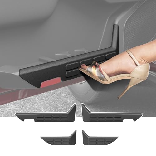 powoq Car Door Anti Kick Mat Compatible with 2024 2025 Toyota Tacoma Interior Car Door Anti Collision Mat Double Cab 5 Seats TPE Car Door Scuff Protectors Replacement for 2024 2025 Tacoma Accessories