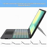 Ai Key Tastatur für 13.1" Samsung Galaxy Tab S10 FE+ Plus : DEX-Modus mit einem Klick, Auto Aufwachen/Schlafen, Regenbogen-Beleuchtung, QWERTZ Deutsches Abnehmbare Tastatur Hülle mit Smart Touchpad – Ansicht 4