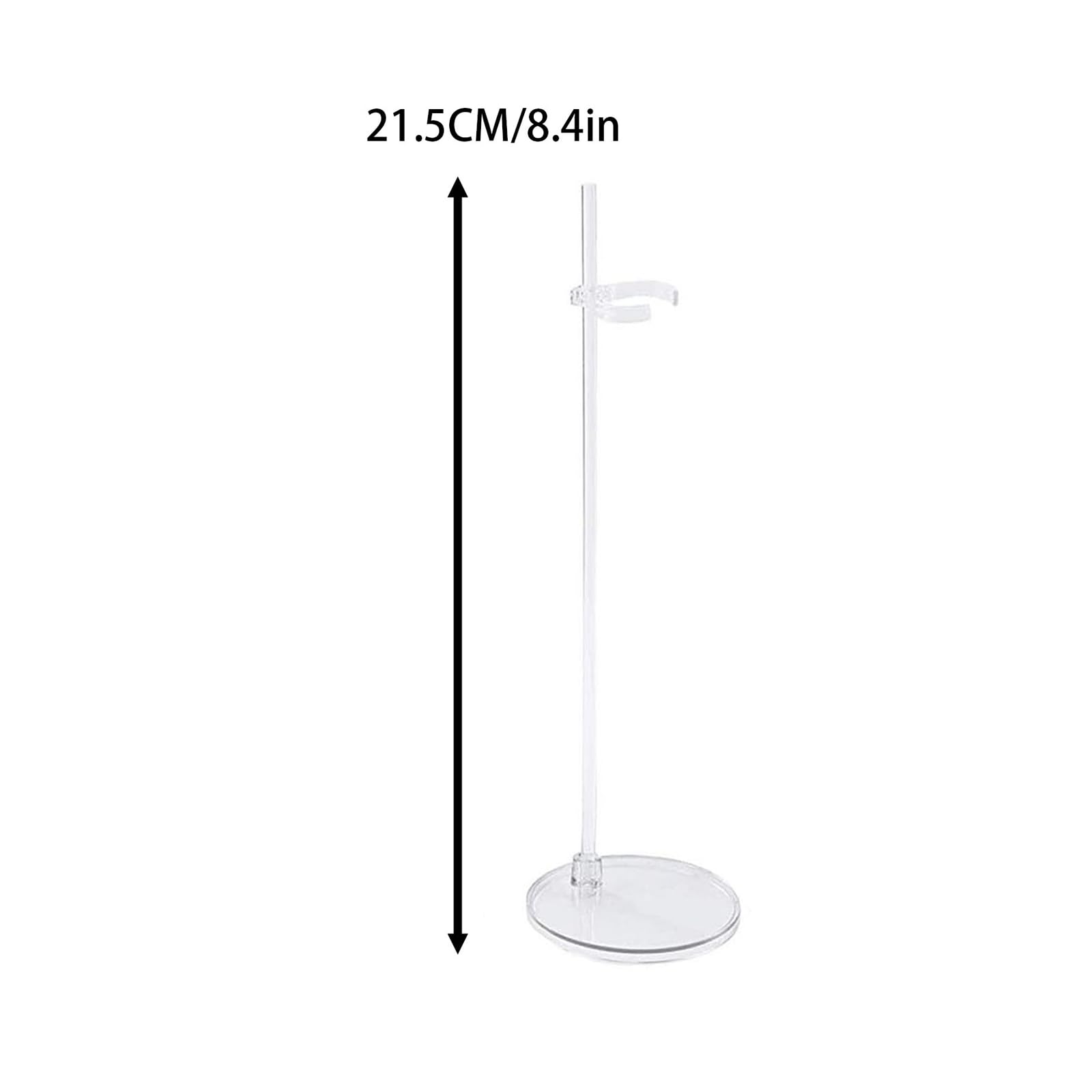 20 Piezas Estante de Muñeca Transparente, Soporte para Muñecas Ajustable, Soporte de Muñeca de Plástico, Adecuado para Accesorios de Muñecos de Ventana(Transparente)