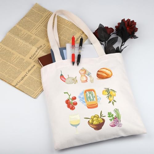 WSNANG Sardine and Summer Food Gift Sardines Canvas Tote Bag Tinned Fish Shoulder Bag Sardine Lover Gift Foodie Gift2