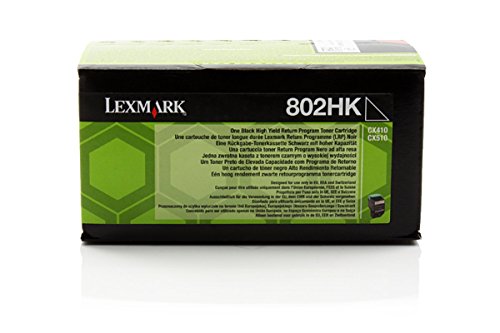 Toner noir Lexmark CX 410 Series original 80C2HK0 cartouche laser haute capacité 4000 pages