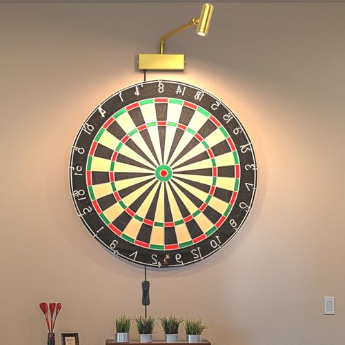 Image of Picture Light for Wall with Retractable Arm, Rotatable Indoor Picture Light Mini Accent Spotlight Plug in, Dimmable LED Picture Frame Light with Remote, Gold-Electroplated Wall Art Light 2700K