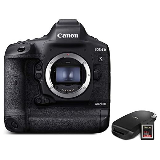 Canon EOS-1D X Mark III DSLR Camera | with CFexpress Card & Reader Bundle kit | 20.1 MP Full-Frame CMOS Image Sensor | DIGIC X Image Processor | 4K Video | and Dual CFexpress Card Slots, Black