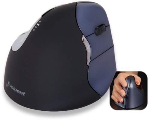 EvoluentVertical Mouse 4 Right Wireless Radio Transfer, PC Mouse, PC/Mac, 2 Ways