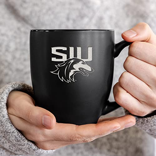Image of Rico Industries NCAA Primary 15-Oz Personalized Matte Black Bistro Mug - for Hot or Cold Drinks
